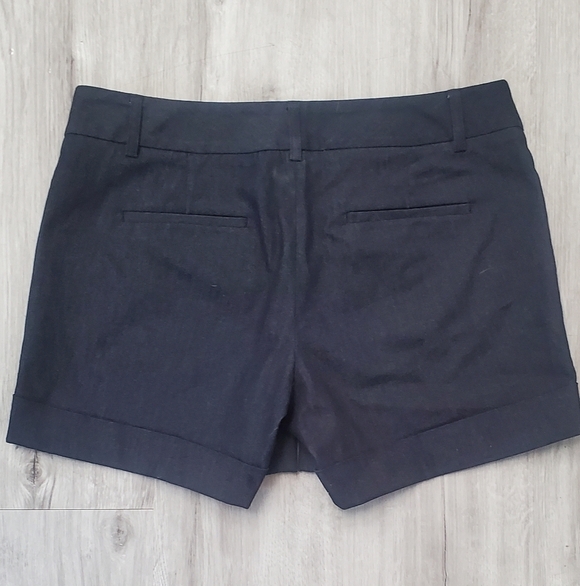 💚5/$25 Express Dark Blue Cotton Chambray Tailored Cuffed Chino Shorts Size 8 - Picture 7 of 7